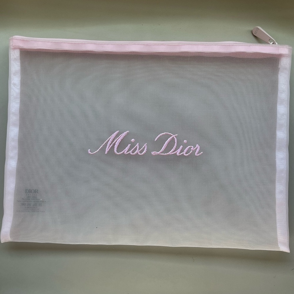 Dior Pink Mesh “Miss Dior” Makeup Pouch
